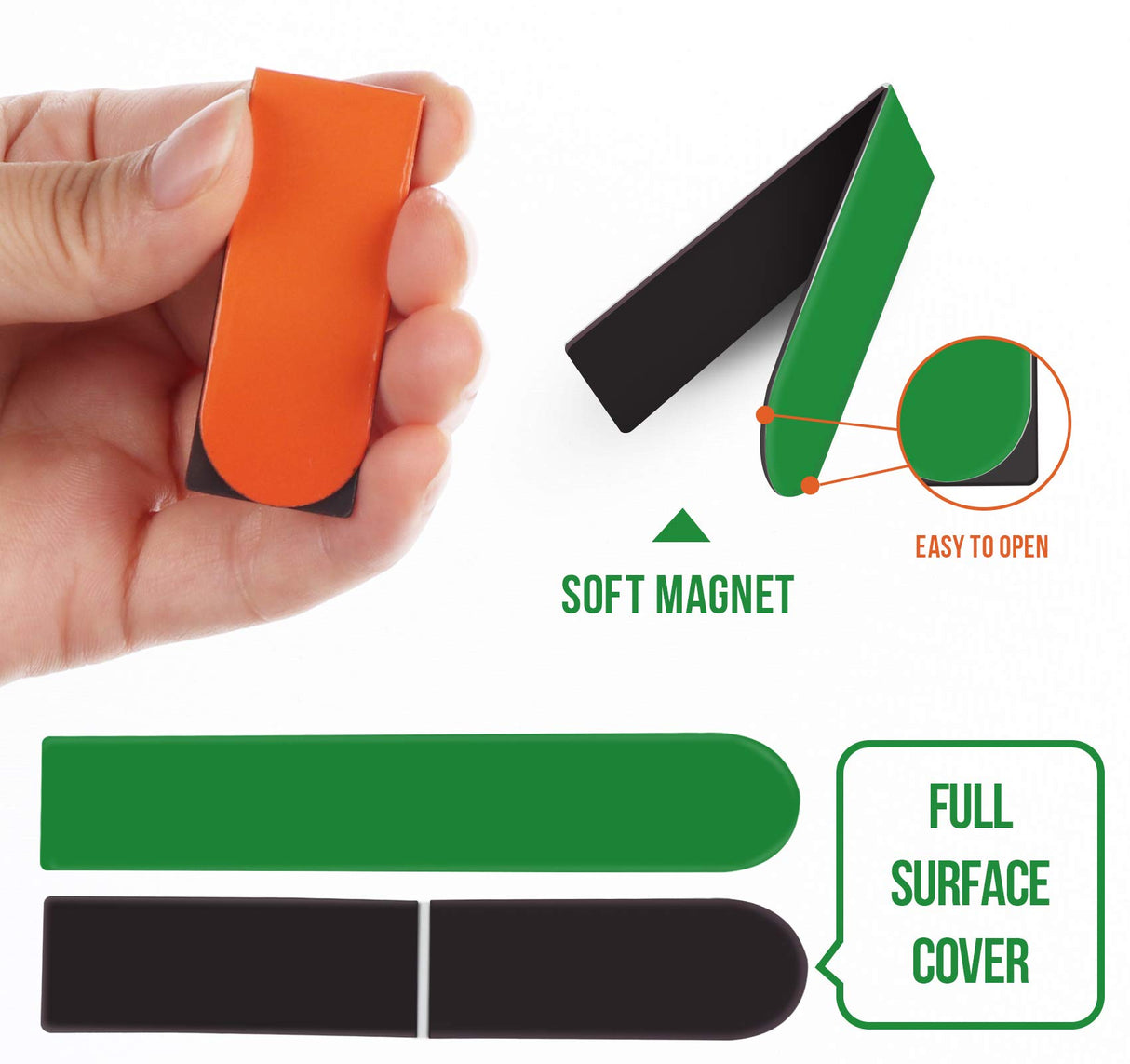 Magnetic Bookmarks,60 Pack 20 Solid Color Magnet Page Clip Small Bookmark for Book Lovers, Presents, Women, Man, Kids, Tudents, Teachers, School, Home, Office, Reading Supplies(2 x 0.8 inch) ABSOFINE