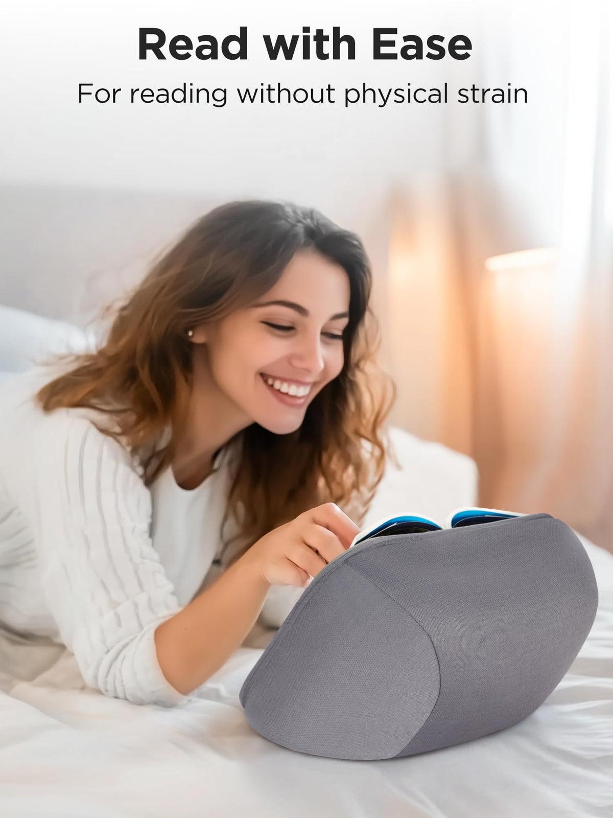 InnoGear Lap Beanbag Pillow Stands Book Holder, Hands-Free Tablets Mount Holder Cozy for Reading in Bed Desktop Accessories for iPad Kindle Books E-Reader InnoGear
