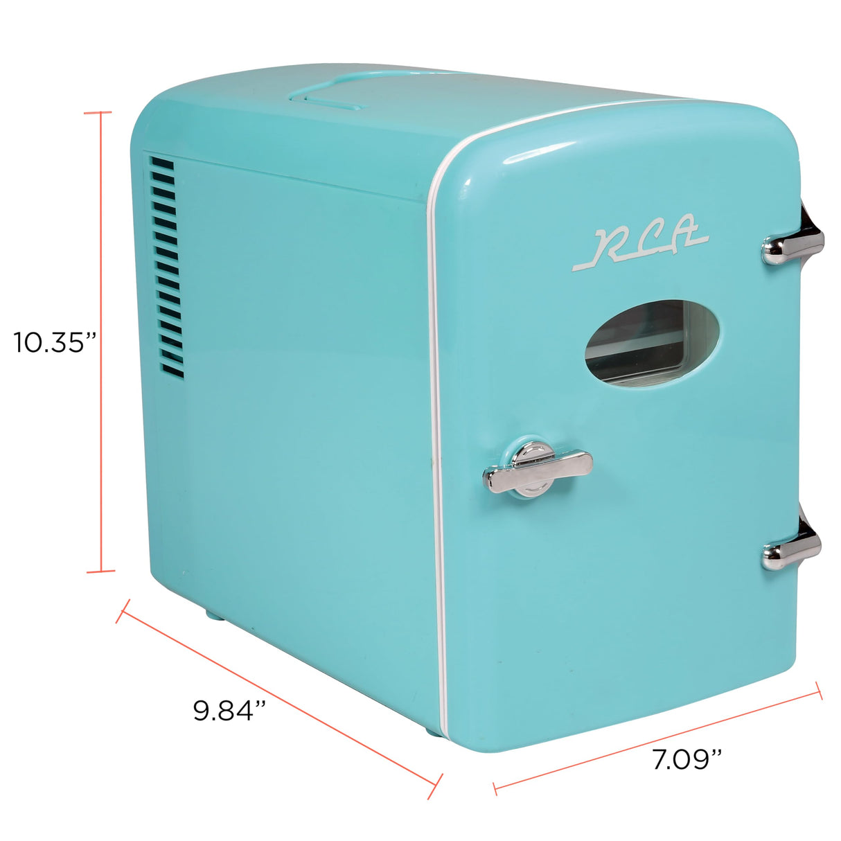 RCA Compact refrigerators Multi Colors, Office Product, small meal cool, Beverage, Drinks (Blue) RCA