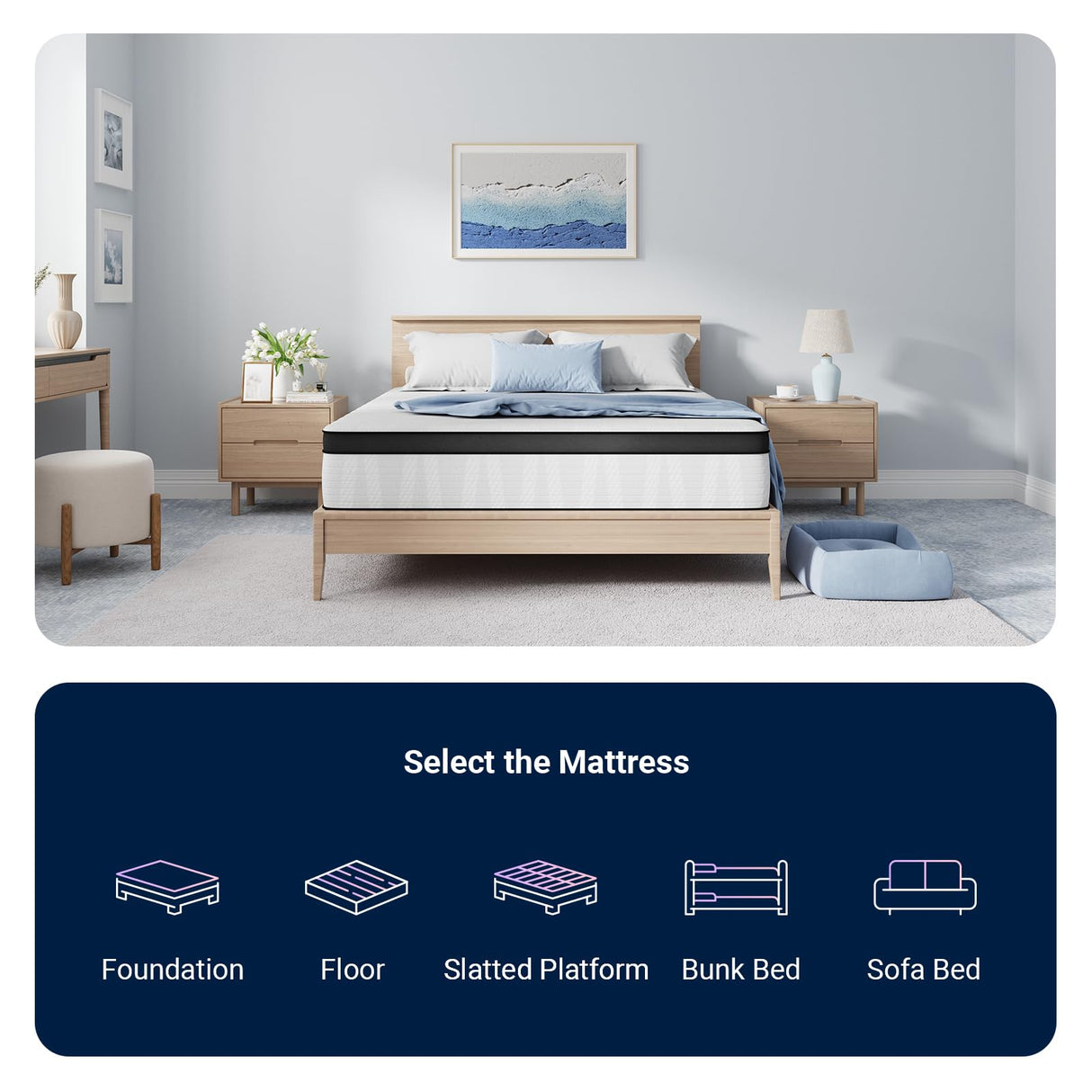 Avenco Full Mattress, 12 Inch Medium Firm Full Size Mattress in a Box, Hybrid Mattresses with Smarts™ Coil Pocket Springs for Motion Isolation, Strong Edge Support, CertiPUR-US Certified Avenco