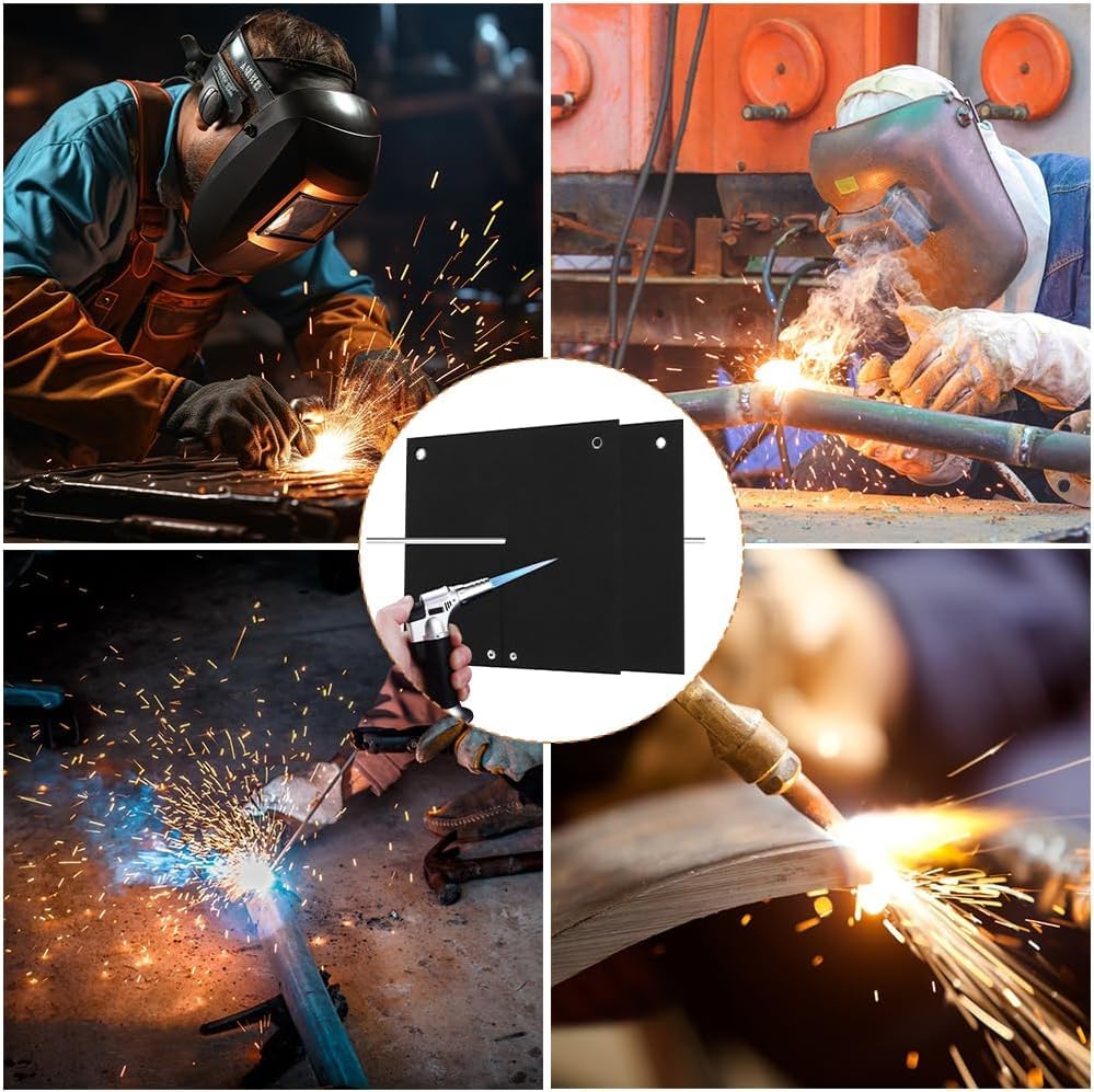 2 Packs Welding Blanket Fireproof, Opening Shape Welding Mat, Heat Resistant Solder Blanket Up To 1800°F, Flame Retardant Carbon Felt Heat Shield Mat for Solder Plumbers HVAC Torch Protector HEHIPLE
