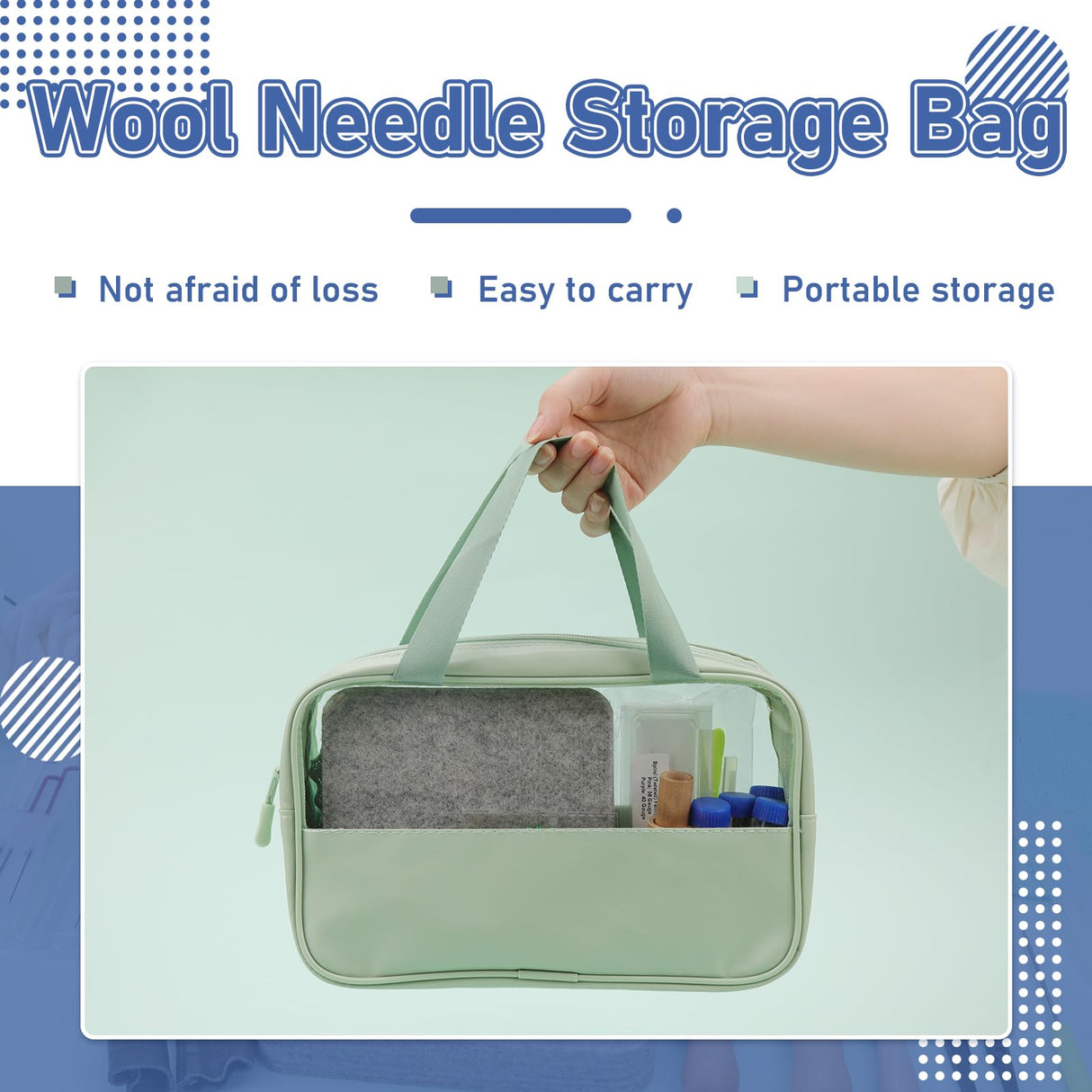 Mayboos Felting Kit - 6"x6" Felting Pad & Tools with Needles, Finger Guards, Wooden Handle Scissor, Bag for Beginner & Professional DIY Mayboos