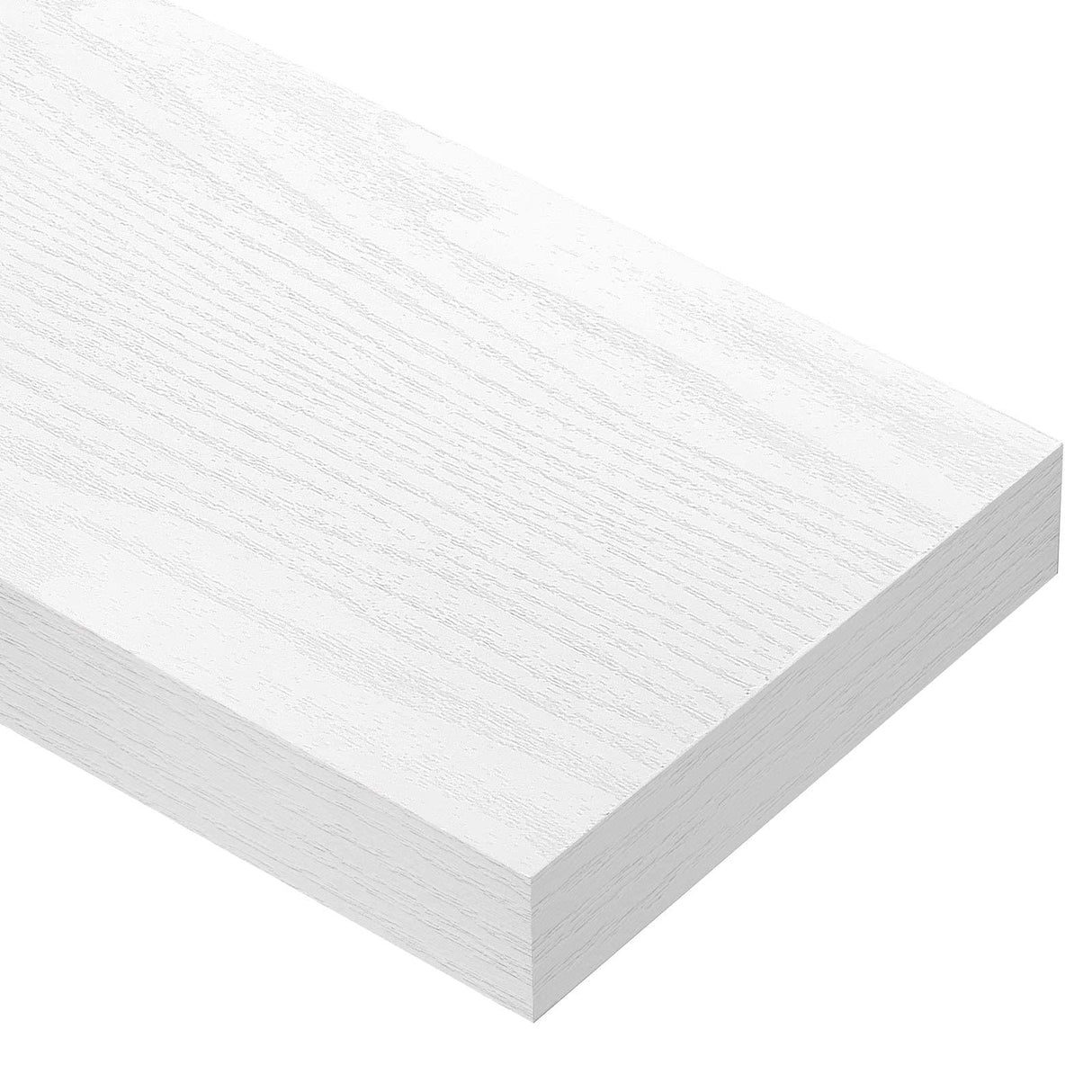 QEEIG Bathroom Floating Shelves for Wall - 15.7" Wall Mounted Shelf Over Toilet Farmhouse Home Decor Display Bookshelf Small 15.7 x 6.7 inch Set of 2, White (008-40W) QEEIG