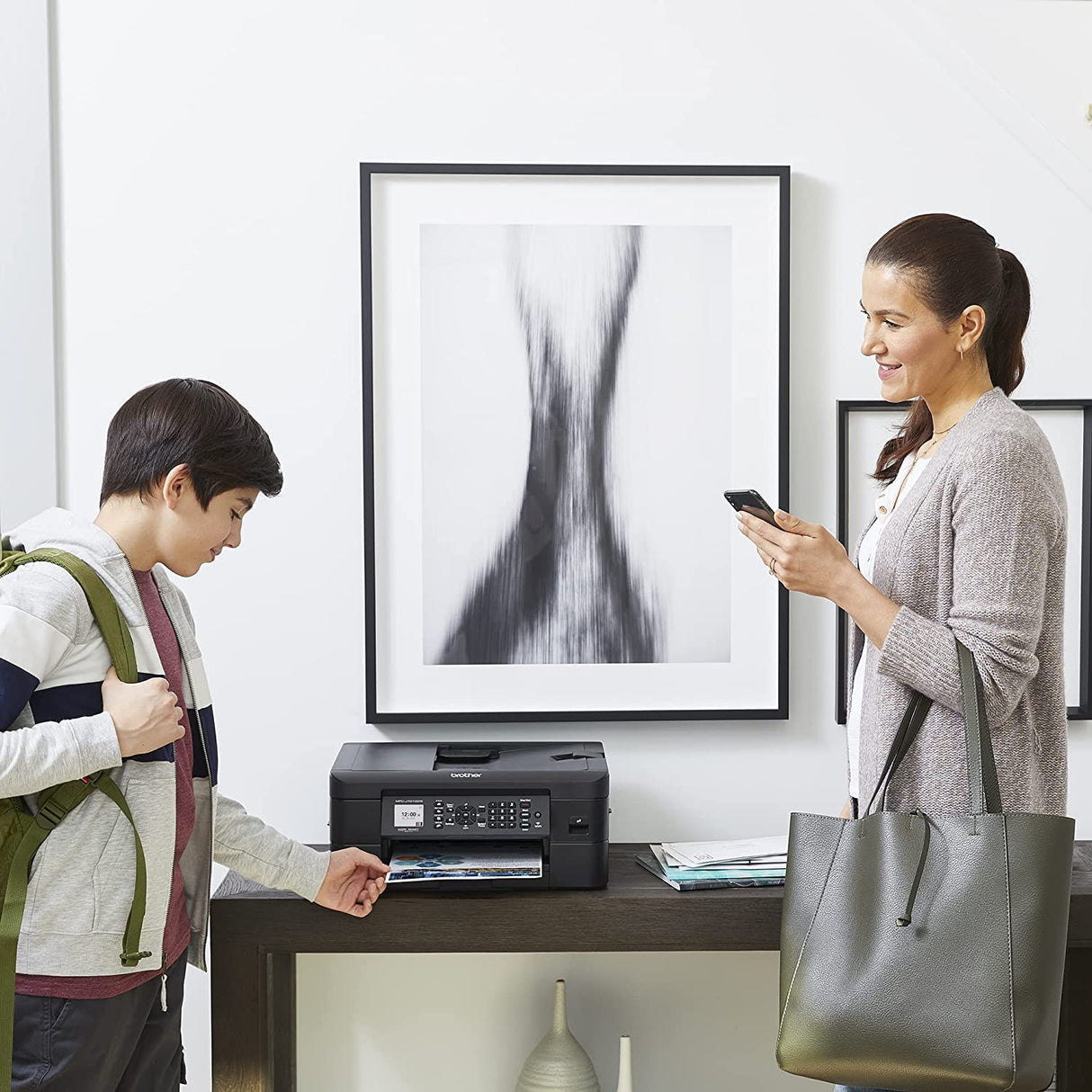 Brother MFC-J10 Series, Wireless Color Inkjet Printer, Printer, Copy, Scan, Fax - 9.5 ppm, 150 Sheets, 1.8" Color LCD, with Mobile Device and Duplex Printing, with MTC Printer Cable Brother