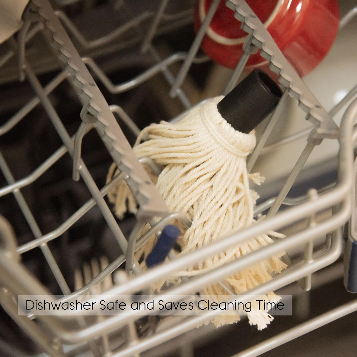 Donxote 18 Inch BBQ Mop Brush Set of 2, with 6 Extra Replacement Heads, Wooden Long Handle Cotton Head Mopping Basting Grill Sauce Perfect for Grilling Smoking Steak Marinade or Glazing Donxote