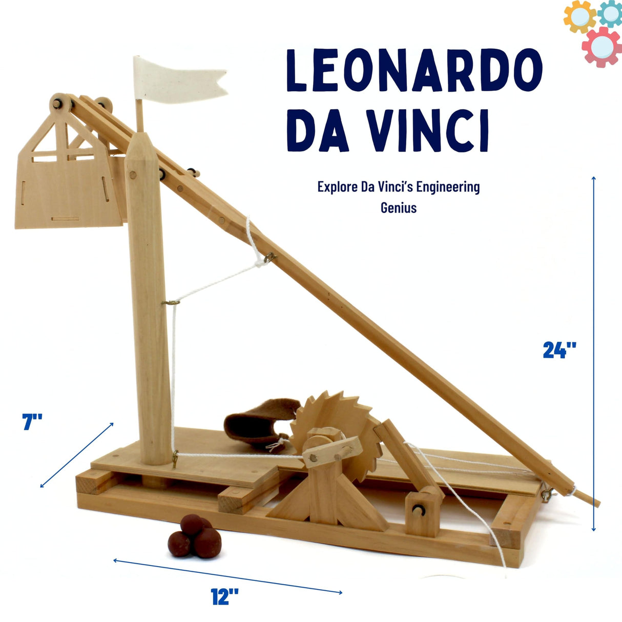 Pathfinders Stem Kits- Leonardo Da Vinci Trebuchet kit- Stem Toy Catapult kit dyi Wooden Building Toy Engineering kit- 3D Puzzle DIY- Physics Toy Science Kits for Kids Age 12-14 Pathfinders
