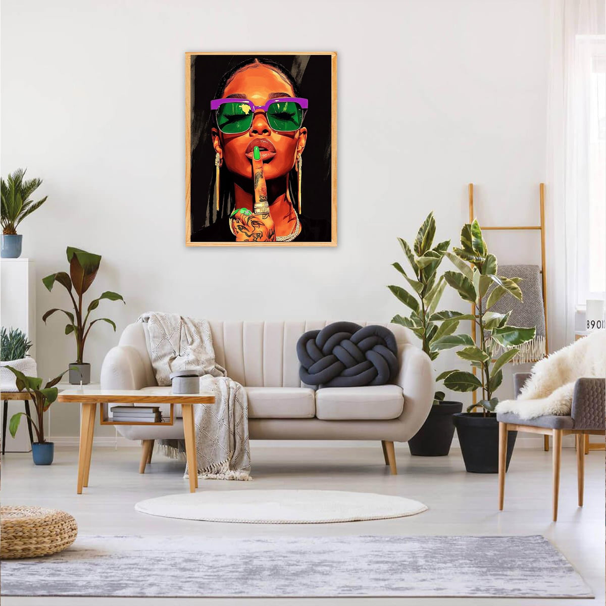 MAXBYE Fashion Portrait Paint by Numbers Kit for Adults Beginner, Trendy Lady Adult Paint by Number Kits on Canvas Without Frame, Easy Oil Paint by Numbers for Home Wall Decor Gift 12x16inch MAXBYE