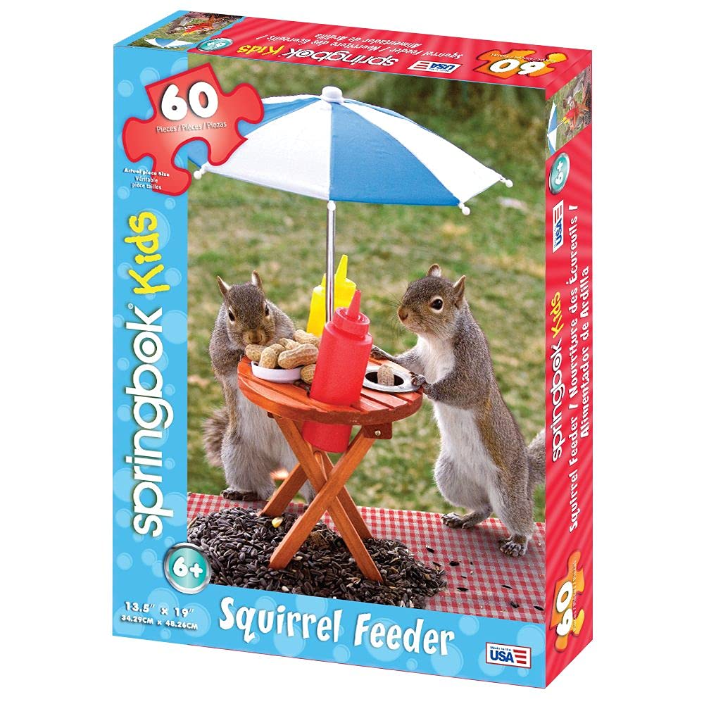 Springbok 60 Piece Children's Jigsaw Puzzle Lunch Time - Made in USA Springbok