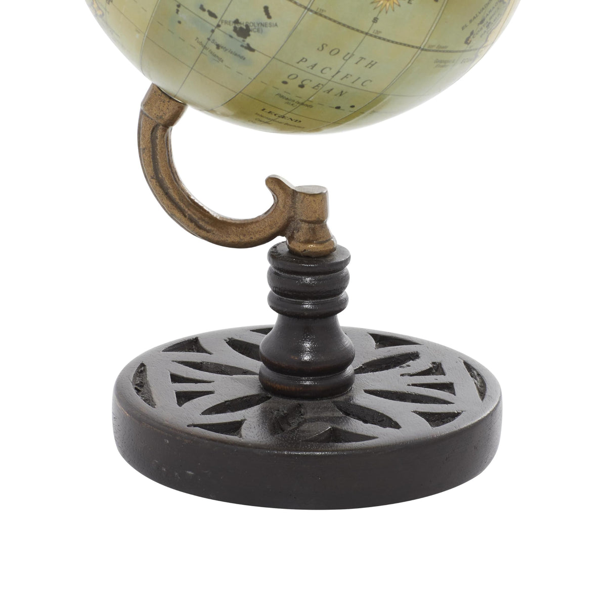 Deco 79 Wood Globe, 5" x 5" x 9", Green Deco 79