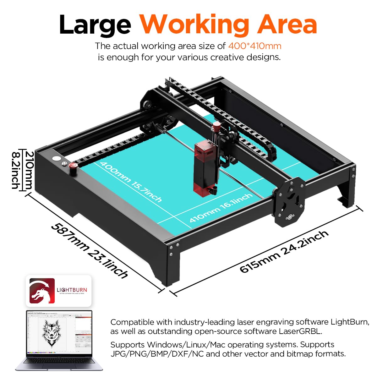 ACMER Laser Engraver Machine 10W Output Power, Laser Engraving Machine 0.06mm High Precision Laser Cutter and Engraver for Wood and Metal,Paper,Acrylic,Glass,Leather Etc ACMER