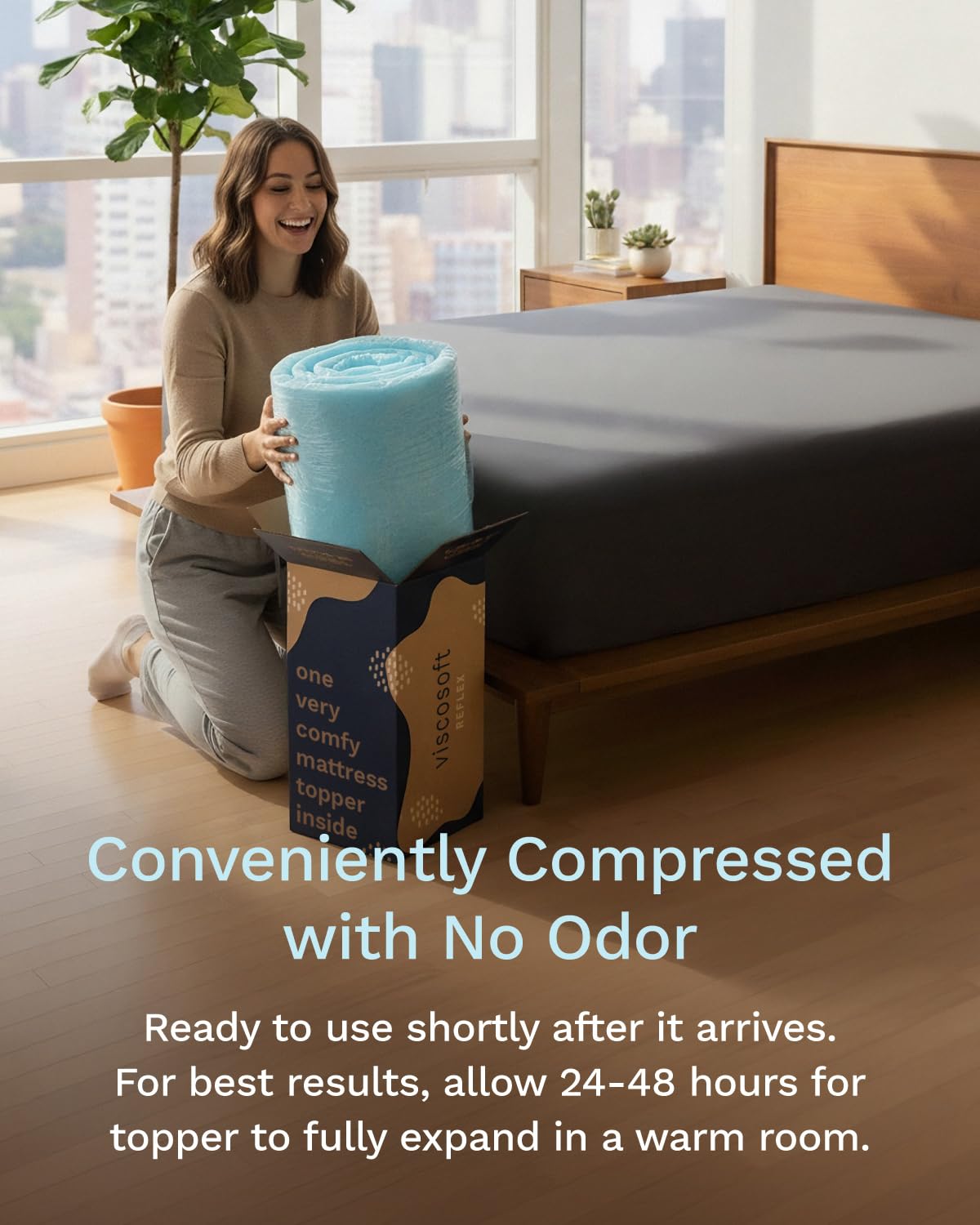 ViscoSoft 2-Inch Memory Foam Mattress Topper King – Reflex Cooling Gel Pad with Removable Washable Cover – CertiPUR-US & Oeko-TEX Certified ViscoSoft