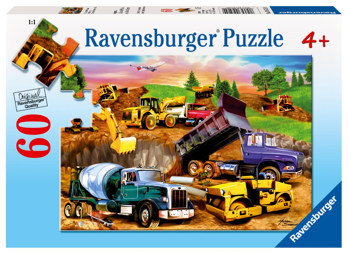 Ravensburger Construction Crowd Jigsaw Puzzle | 60 Unique Pieces | Engaging Toy for Kids Anti-Glare Surface | Promotes Concentration & Creativity Ravensburger
