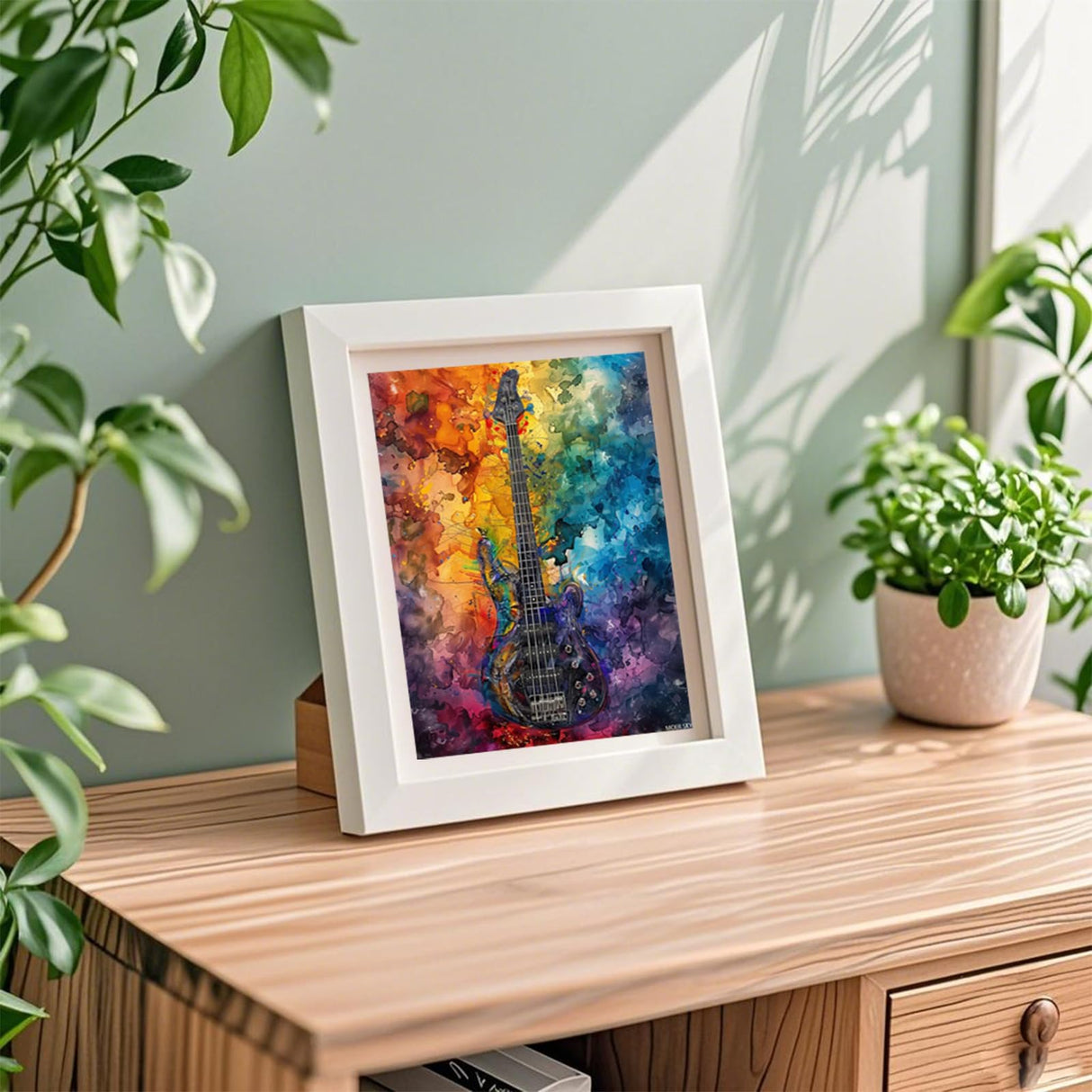 MOER SKY Black Bass Diamond Painting Kits for Adult, Musical Instruments Diamond Painting Art Kit for Adults, Full Drill Diamond Dots Painting for Beginners Home Wall Decor Gift 12x16 Inch MOER SKY