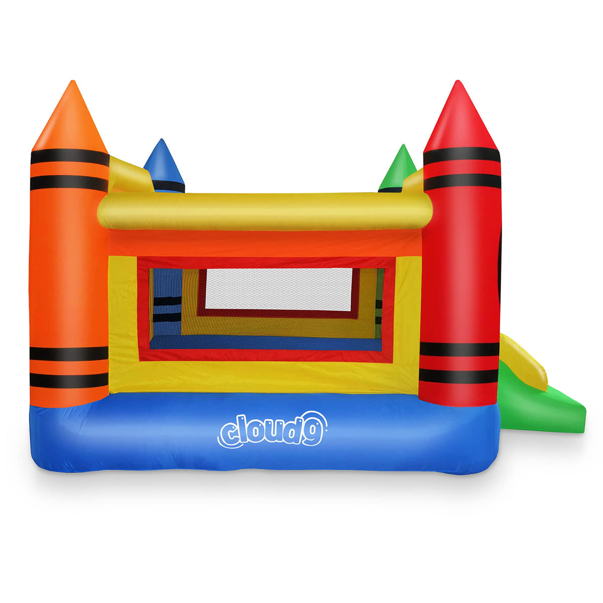 Cloud 9 Mini Crayon Bounce House with Slide, Inflatable Bouncer for Kids, Without Blower Cloud 9