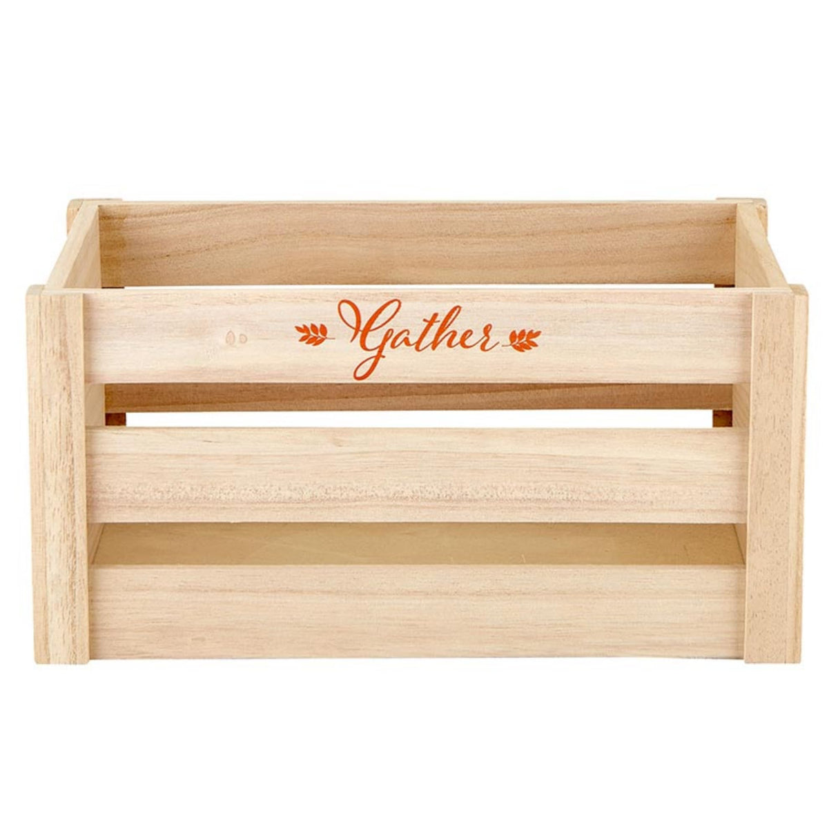 Storage Boxes - Heartfelt Collection - Set of 2 Farmhouse Style Nesting Wood Storage Crates, Small and Large, Grateful Heartfelt Collection