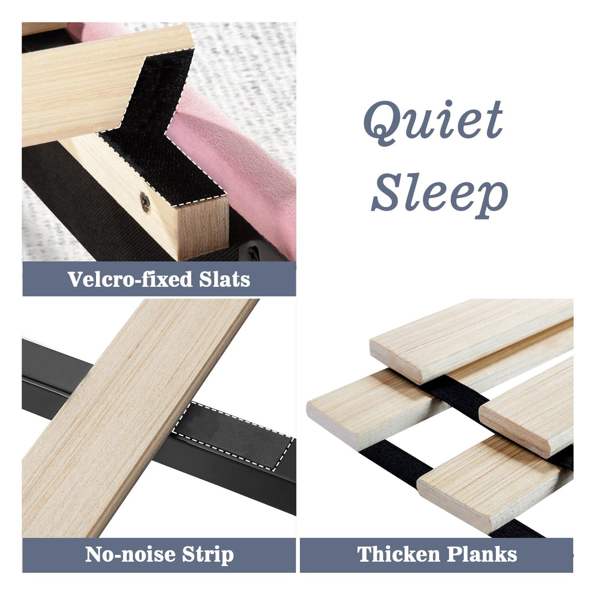 Allewie Queen Platform Bed Frame/Velvet Upholstered Bed Frame with Vertical Channel Tufted Headboard/Strong Wooden Slats/Mattress Foundation/Box Spring Optional/Easy Assembly/Pink Allewie