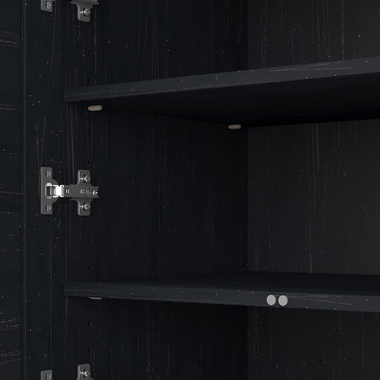 Bush Fairview 41.69-Inch H Storage Cabinet with 3 Shelves, Antique Black/Hansen Cherry (WC53980-03) Bush Business Furniture