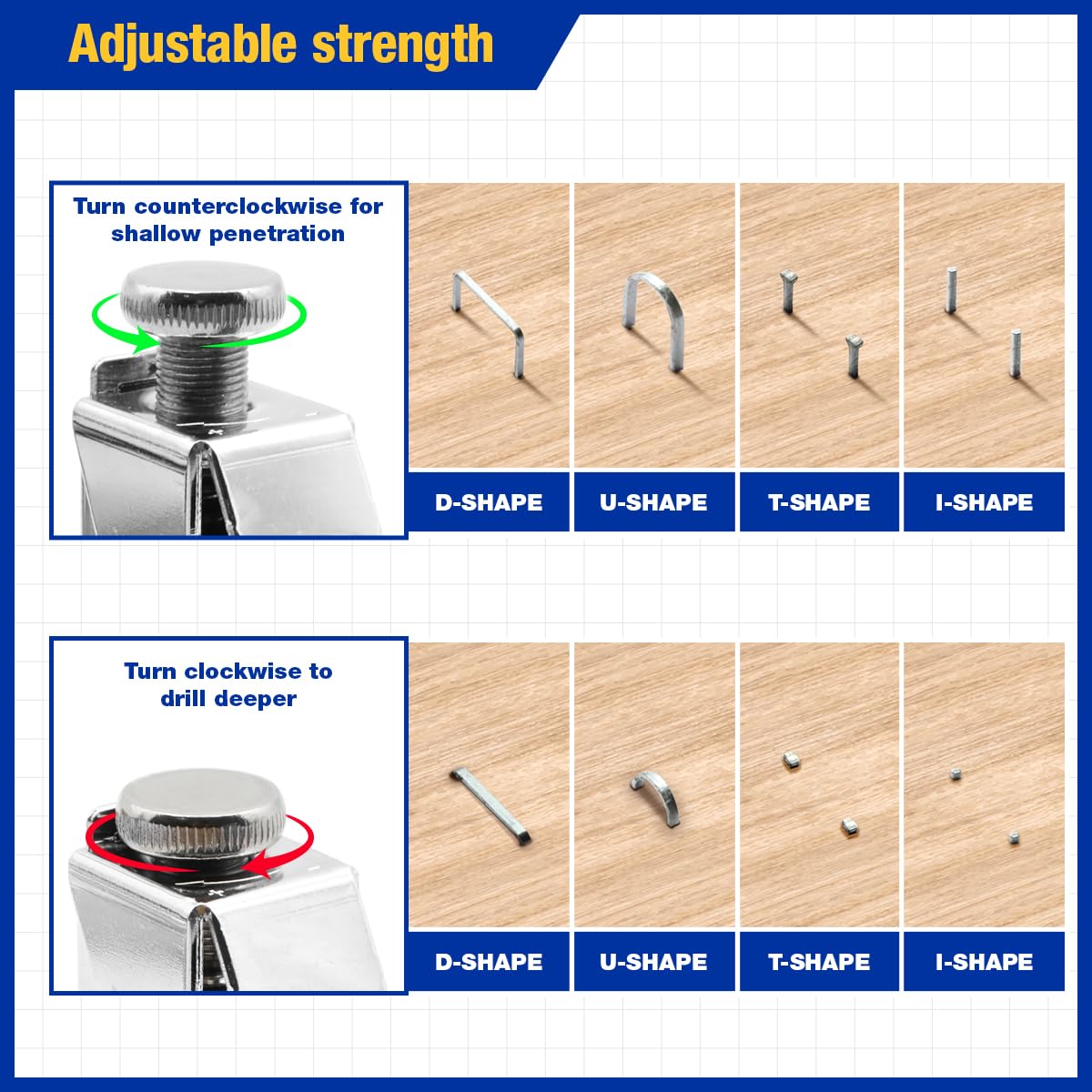 Evertools Heavy Duty 4-in-1 Staple Gun Kit, 6000pcs Staplers Manual Brad Nailer with 2800 Staples and 3200 Pin Brad Nails, for Upholstery, Material Repair, Decoration, Doors Carpentry & Home DIY Evertools