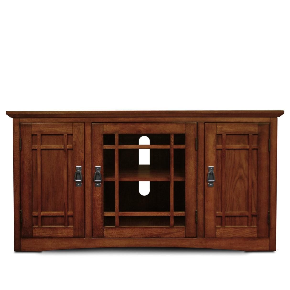 Leick Home Riley Holliday Mission Corner TV Stand with Storage, 46-Inch, Oak Leick Home