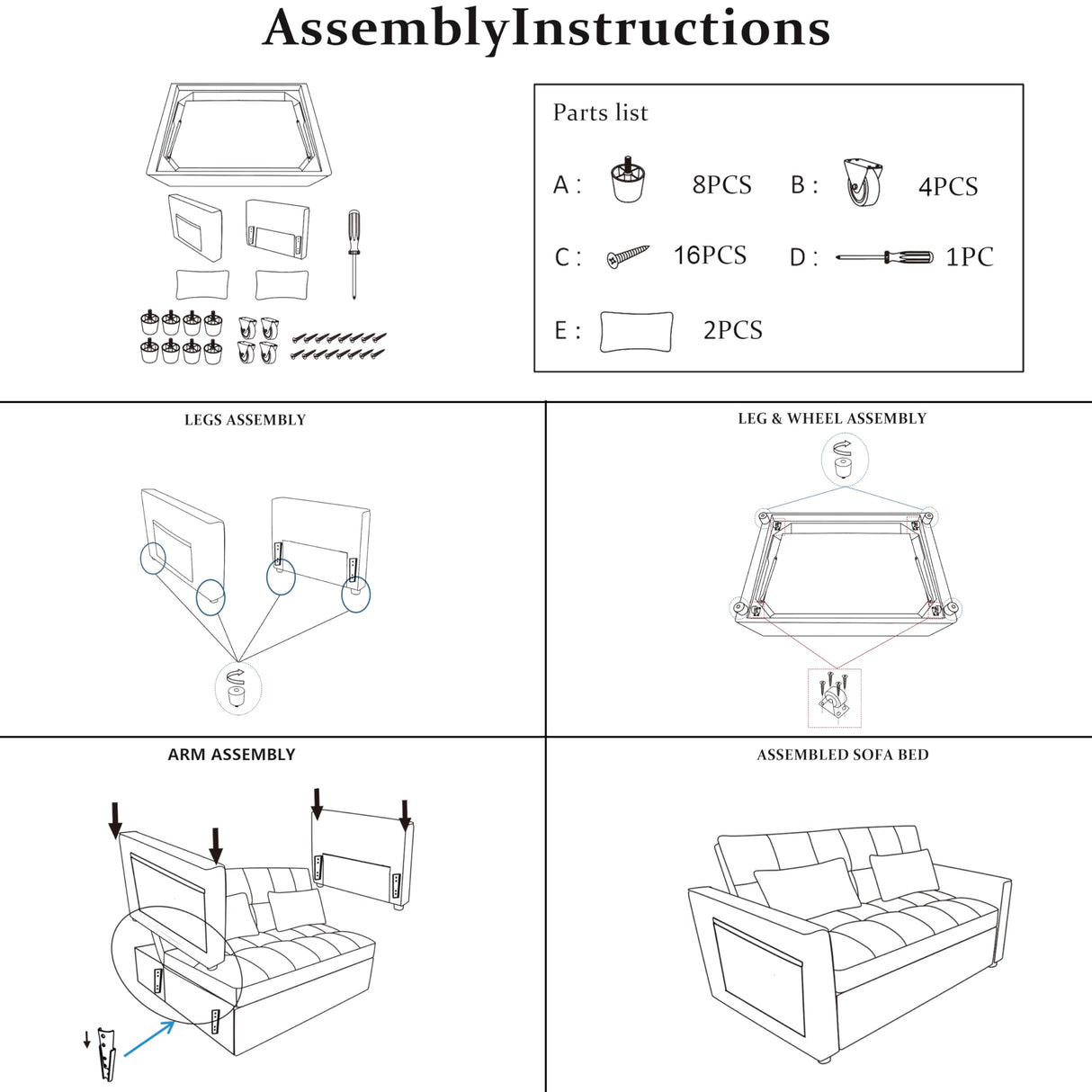 Gexpusm Pull Out Futon Sofa Bed, 55.3'' Convertible Loveseat Sleeper, 3-in-1, Velvet, Grey Gexpusm
