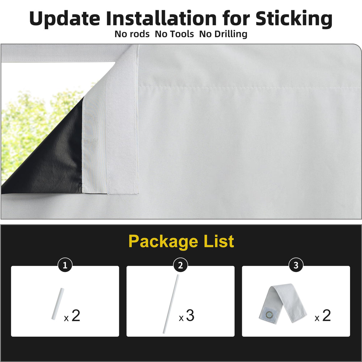 NICETOWN 100% Blackout Roller Shades, No Tools No Drill Cordless Blinds for Windows, Thermal Insulated Privacy French Door Window Shades for Bedroom Kitchen (26" W x 64" L, Greyish White, 1 Panel) NICETOWN