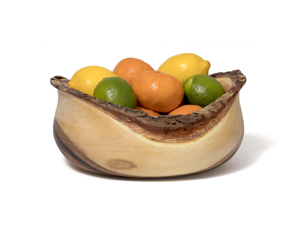 Lipper International 1094 Acacia Rustic Tulip Serving Bowl, Medium Lipper International