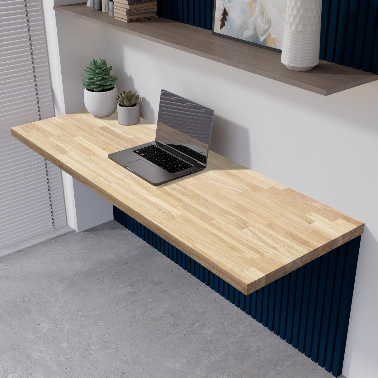 Howizz 4ftx30 x1.5 Desktop Hevea Butcher Block Countertop, Unfinished Solid Wood Butcher Block Table Top for DIY Coffee Table/Workbench Howizz