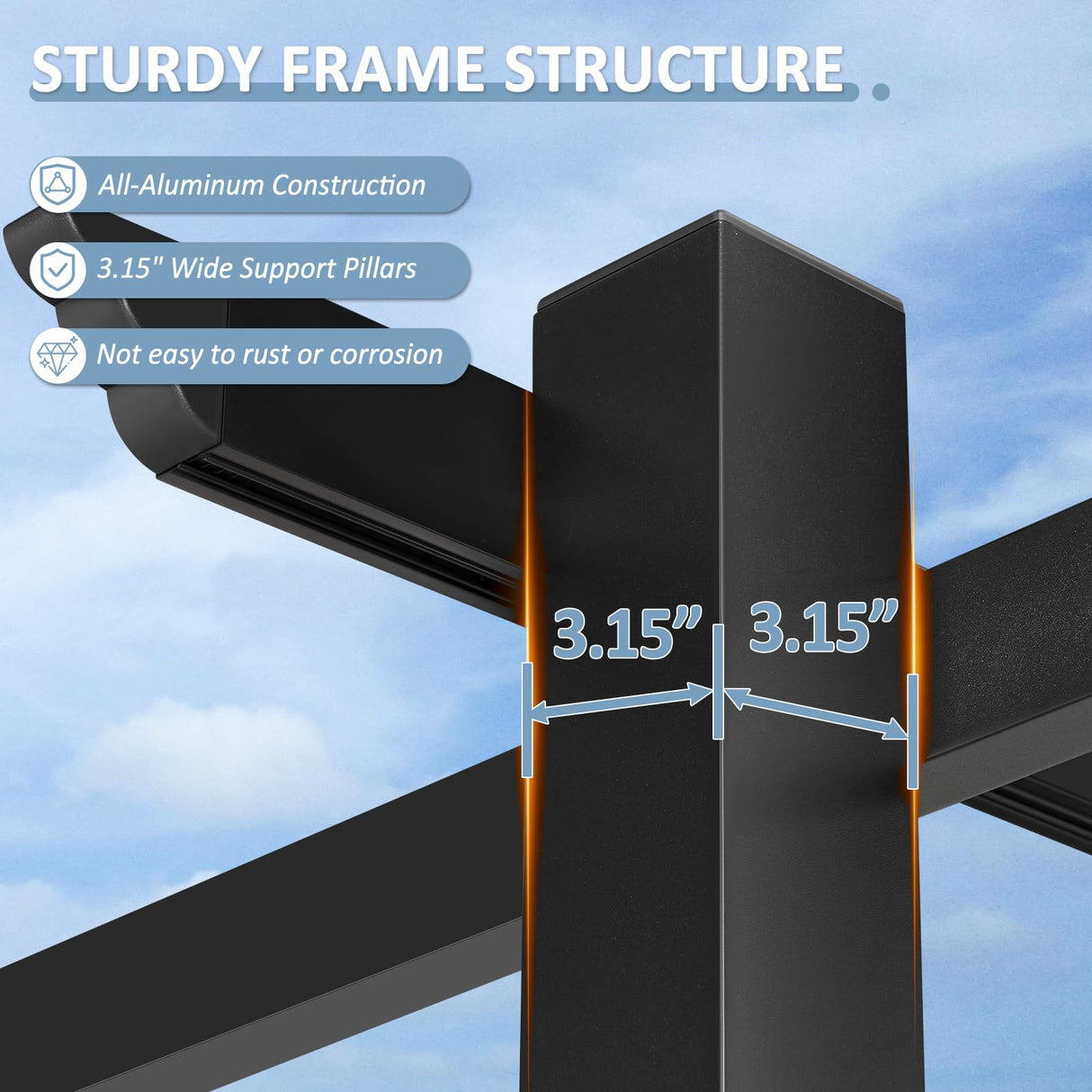 Aoxun 12x16FT Aluminum Pergola, Outdoor Retractable Pergola with Upgraded Canopy Cover, Heavy Duty Metal Pergolas and Gazebos with Adjustable Sun Shade for Modern Patio, Backyard, Deck, Garden Aoxun