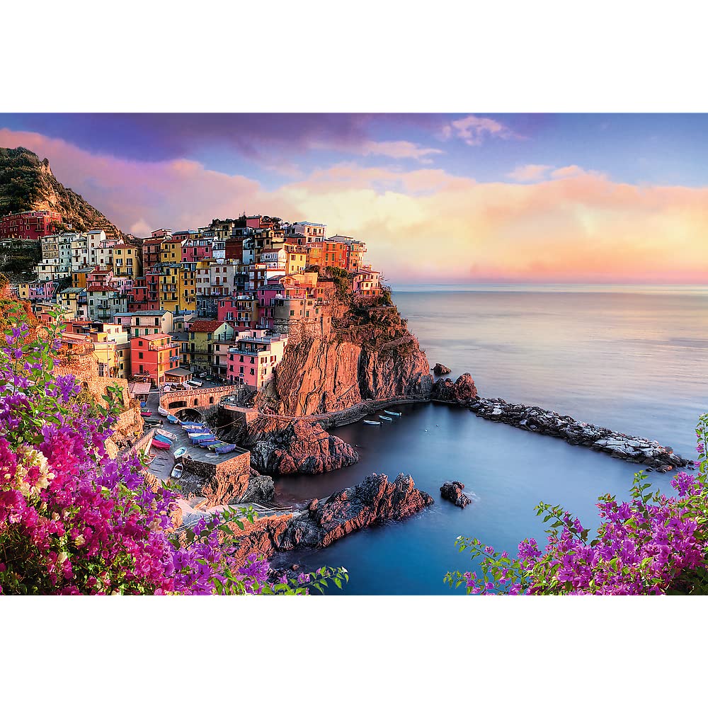 Trefl View of Manarola 1500 Piece Jigsaw Puzzle Red 33"x23" Print, DIY Puzzle, Creative Fun, Classic Puzzle for Adults and Children from 12 Years Old Trefl