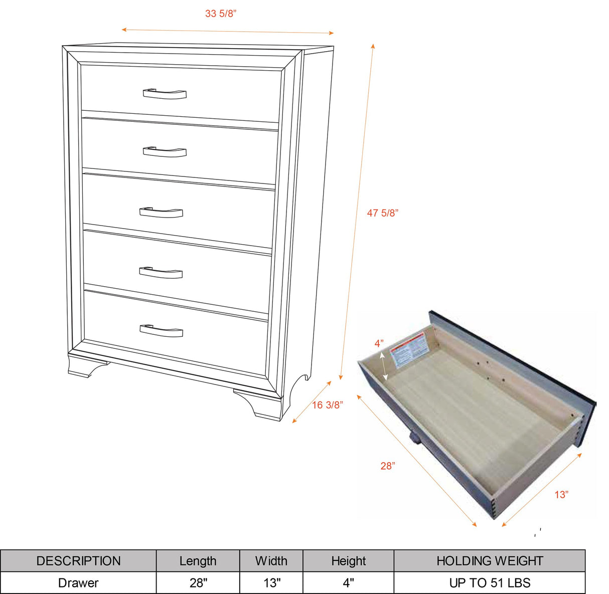 Kings Brand Furniture – 6-Piece Gray Wood with Faux Leather Headboard King Bedroom Set. Bed, Dresser, Mirror, Chest, 2 Night Stands Kings Brand Furniture