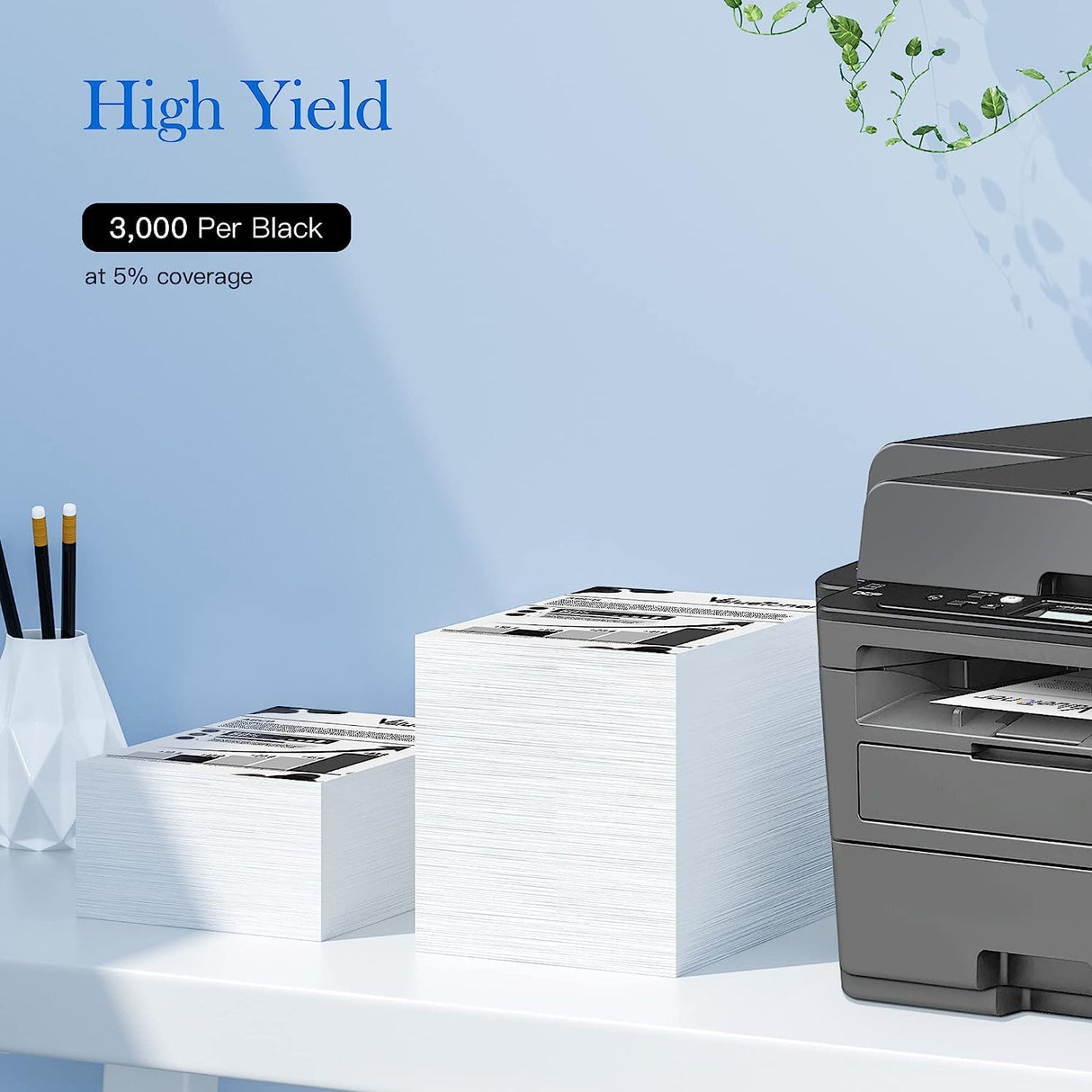 Valuetoner TN760 Toner for Brother Printer Compatible for Brother Toner TN-730/TN-760 use with Brother HL-L2350DW HL-L2395DW HL-L2390DW HL-L2370DW MFC-L2690DW L2750DW L2710DW L2550DW Printer (2 Black) Valuetoner