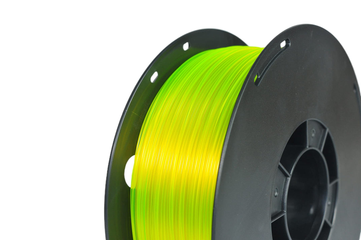 RANKI PETG Filament 1.75mm 3D Printer Filament, Dimensional Accuracy +/- 0.03 mm, 1kg Spool (Transparent Yellow) RANKI