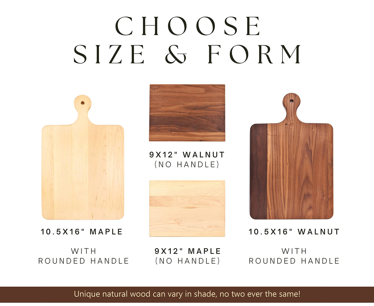 Personalized Wooden Cutting Board Handmade in USA – Best Serves as Charcuterie board, Cheese board, Chopping board, Serving tray – Unique Wood Gift Viva Workshop