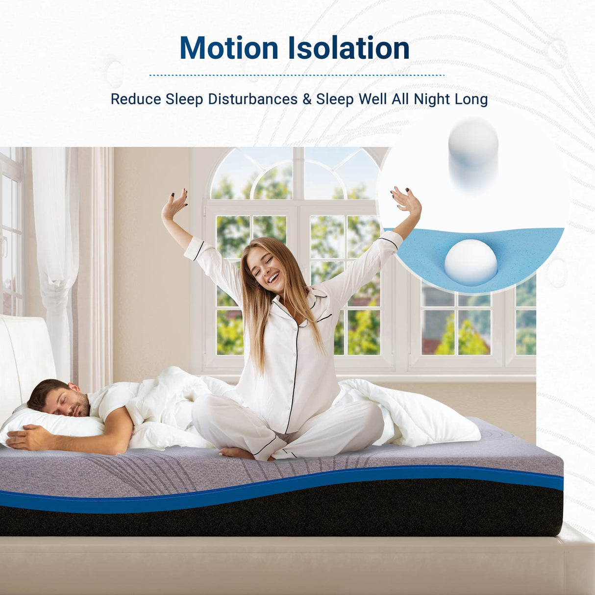 Avenco California King Mattress, 10 Inch Cal King Size Mattress in a Box with Gel Memory Foam & Breathable Cover, Pressure Relieving, Medium Firm Supportive, CertiPUR-US Certified Avenco