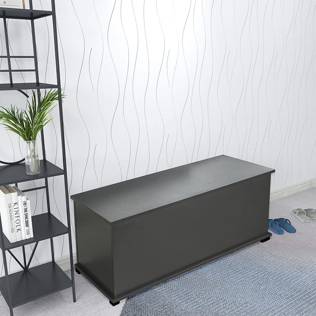 40" Storage Chest Trunk, Modern Wood Chest Kids Toy Box Organizer with Lift Top and 2 Safety Hinges Sturdy and Large Storage Trunk for any Playroom, Bedroom and Living Room HOYOC