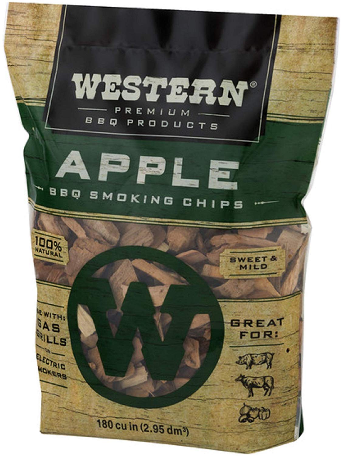 Ultimate Western BBQ Smoking Wood Chips Variety Pack Bundle (3)- Apple, Pecan, and Cherry Flavors Western BBQ Prodcuts