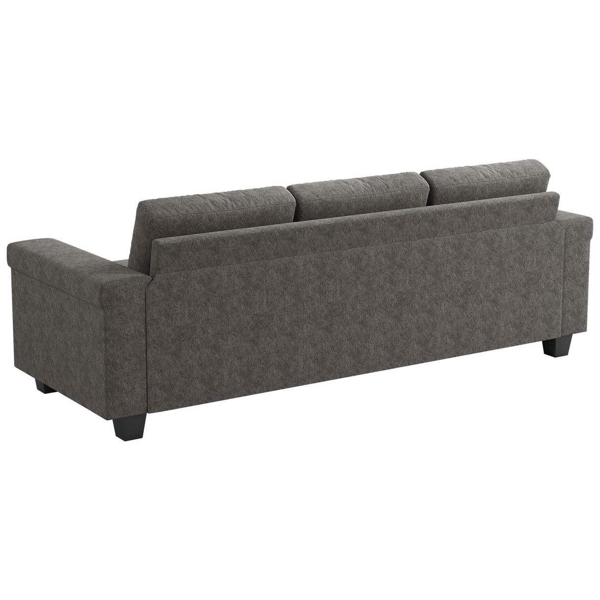 COPIAE 3 Seater Sofa Couch with Deep Seat, 90" Modern Upholstered Sofa with Armrests, Easy Installation, Comfy Couches for Living Room, Apartment, Gray COPIAE