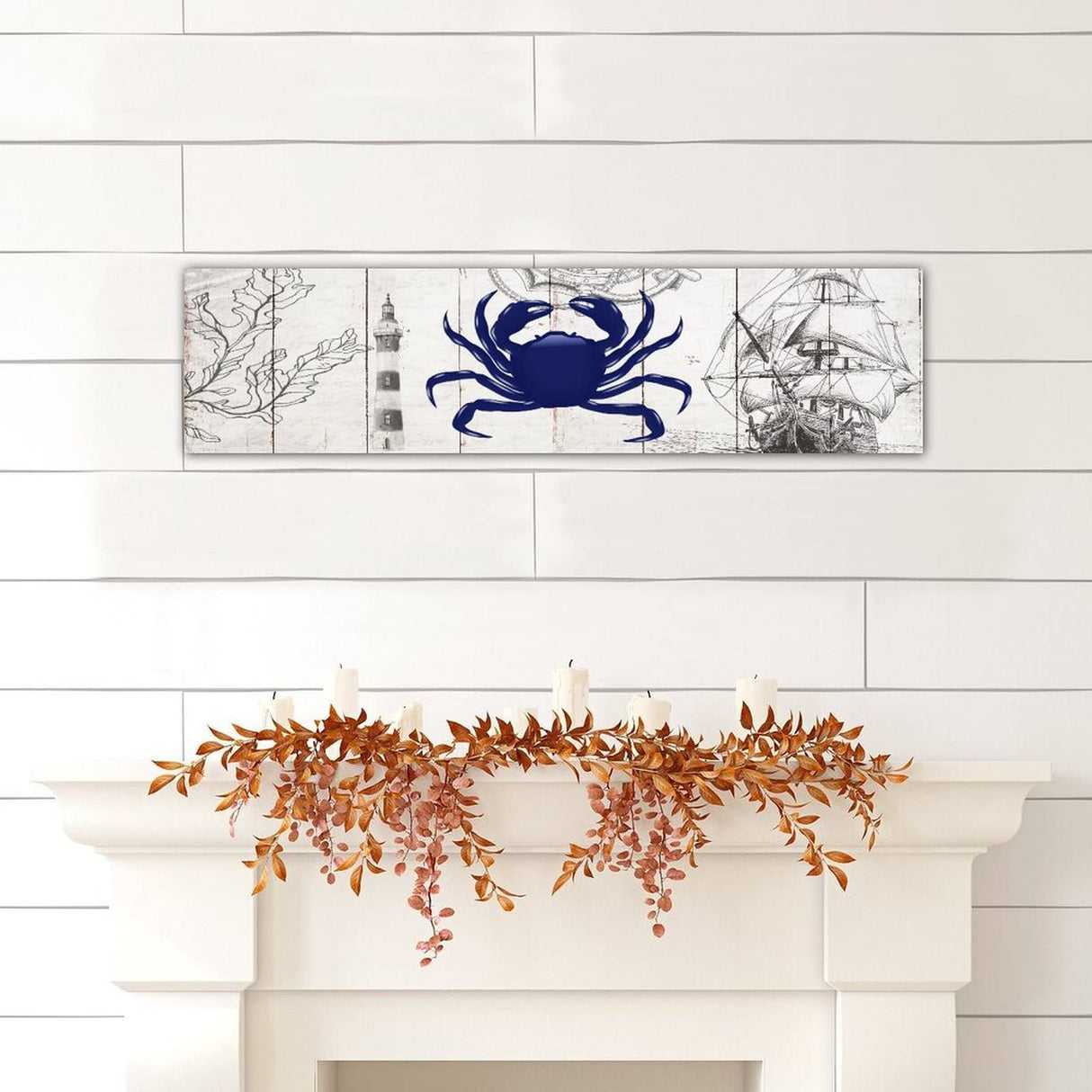 Wood Pallet Sign Nautical Sea And Ocean Theme Distressed Look Personalized Decorative Wooden Plank Hanging Plaque Plank Hanging Plaque Shabby Chic Style Home Wall Hanging Art for Beach House Lake Alioyoit