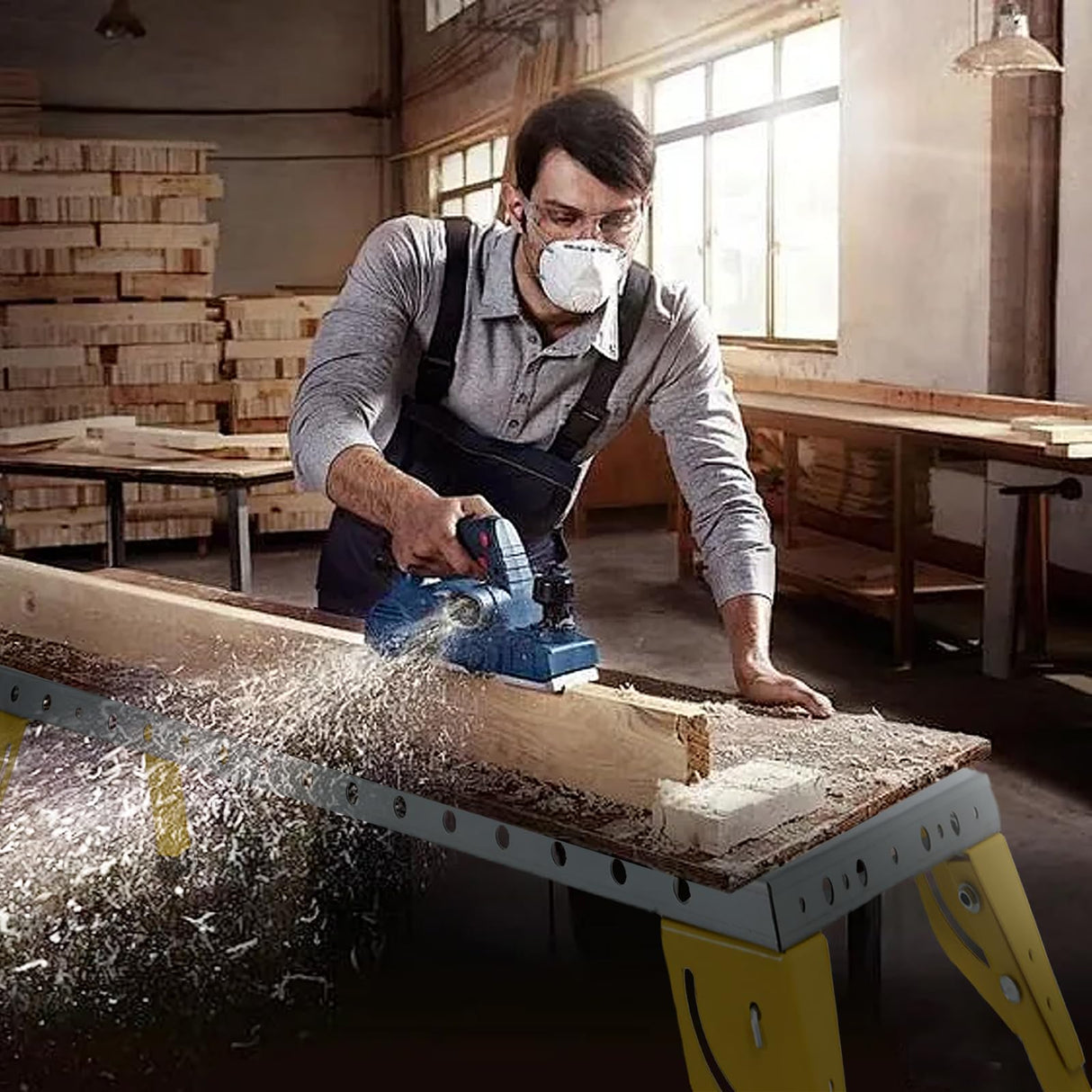 Asypets Asypets Welding Table - 1000LBS Capacity, Folding Workbench with Wheels, 46x18 Inch Adjustable Height, 3 Tilt Angles, Portable Fixture Table for Garage, Shop, Home AsyPets