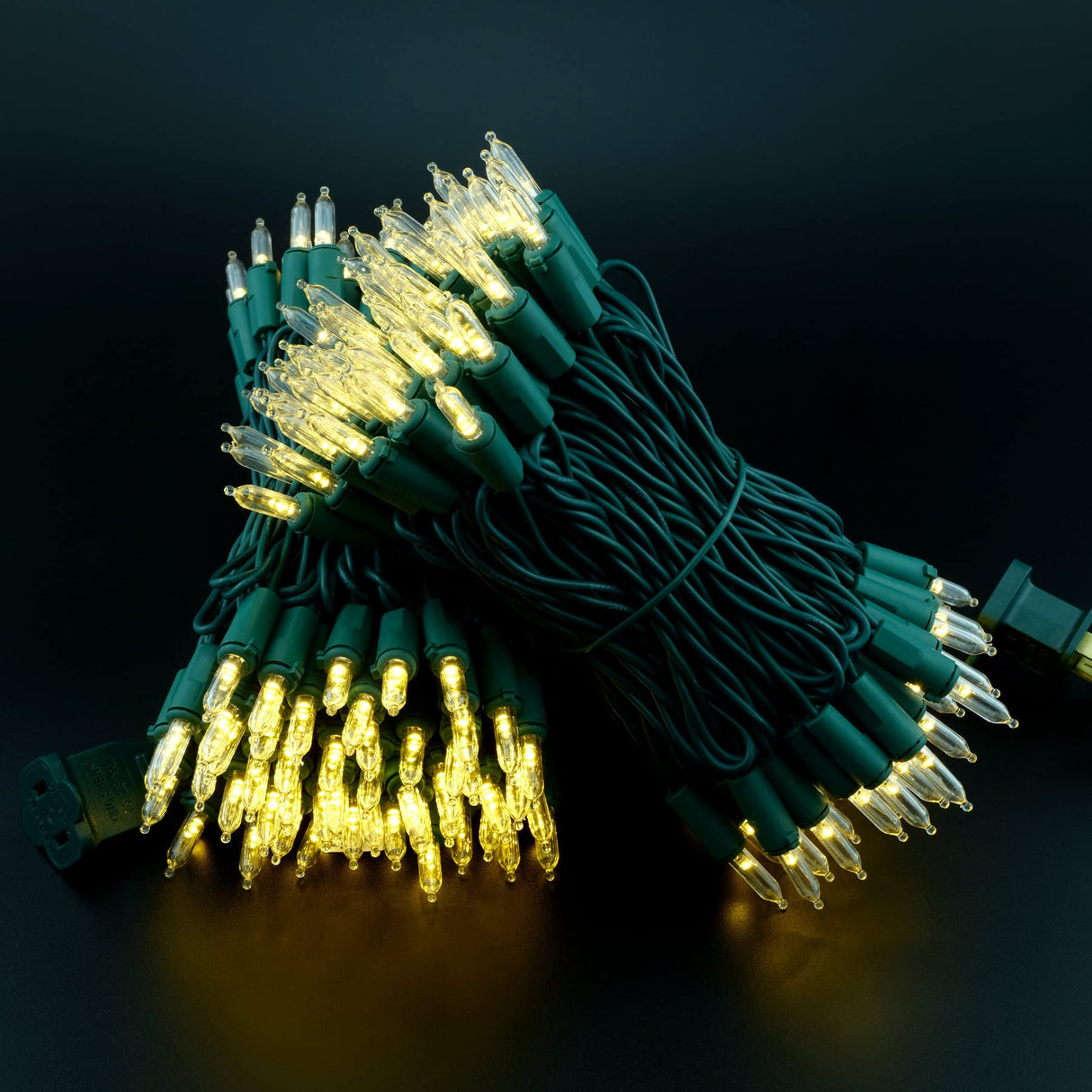 YULETIME Warm White Christmas Lights, 66 Feet 200 Count UL Certified Commercial Grade Holiday String Light Set (Warm White) YULETIME