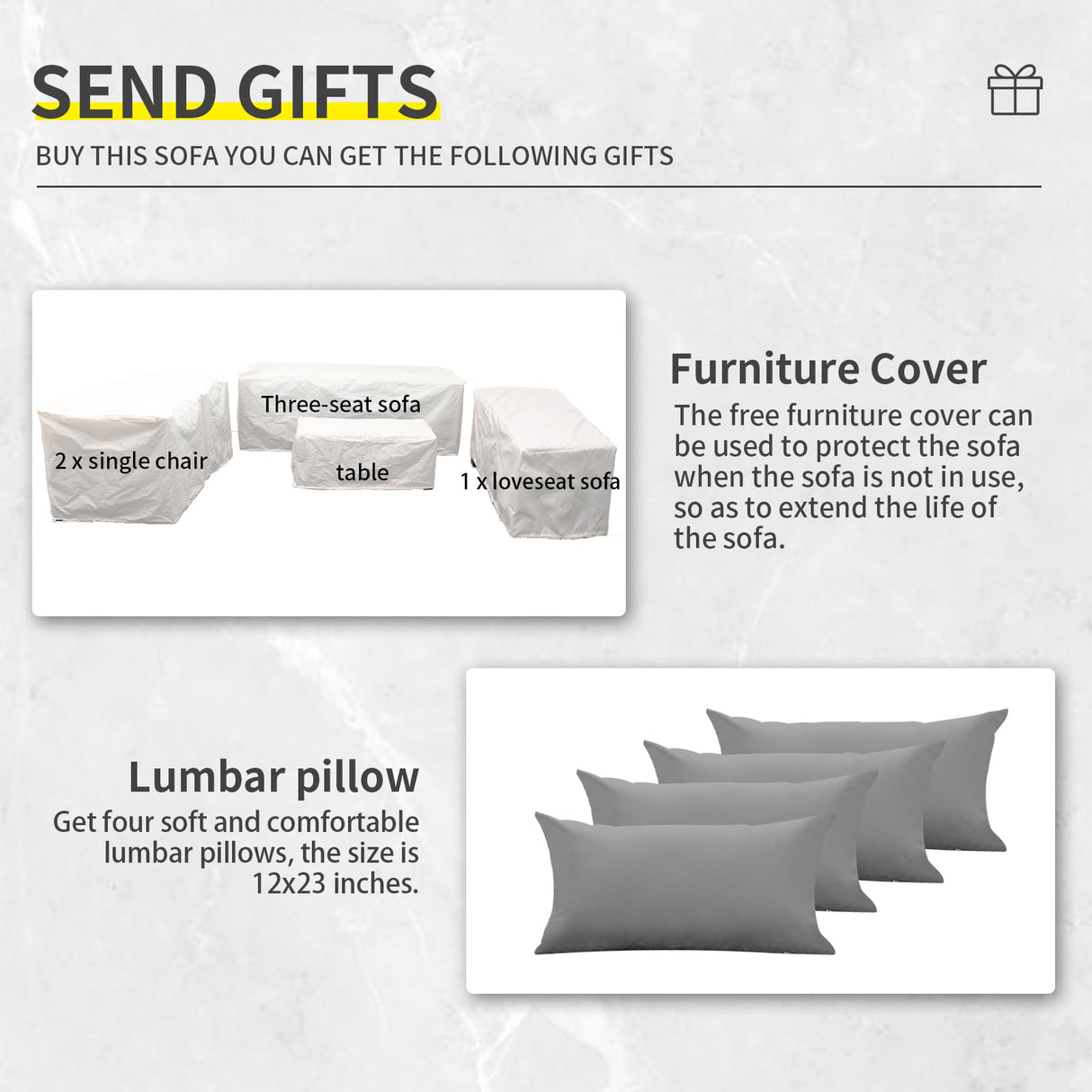 Lviden 5 Piece Wicker Patio Furniture Sets Outdoor Conversation Set, PE Rattan Sectional Sofa Couch with Storage Table and Non-Slip Grey Cushions, Furniture Covers Included Lviden