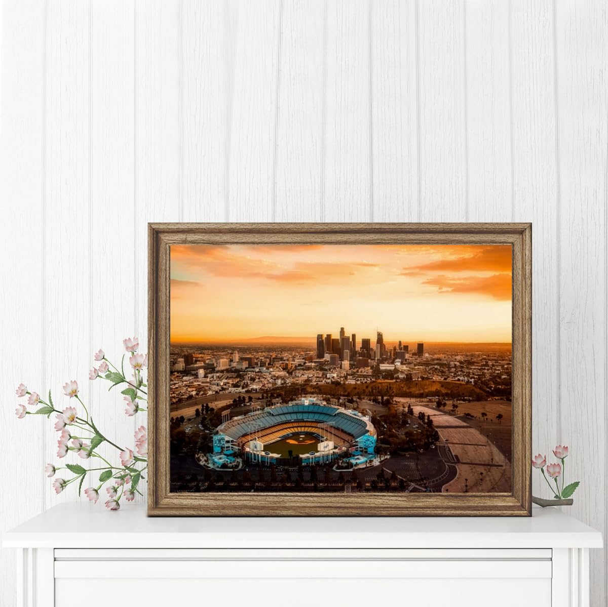 IPISSOI Los Angeles Diamond Painting, California Dodger Stadium City Urban Diamond Art Crystal Embroidery Painting Cross Stitch Crafts Wall Hanging Painting Decoration 16x12 inch IPISSOI