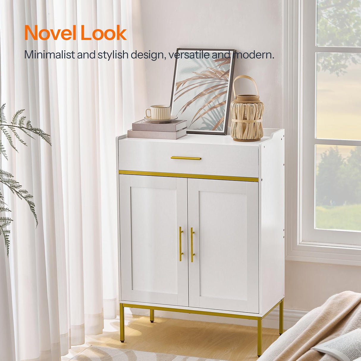 HOOBRO Shoe Cabinet with Doors, 5-Tier Shoe Storage Cabinet with Drawers, 36.6'' Tall Shoes Rack Organizer Cabinet, Wooden Shoe Cabinet Storage for Entryway, Adjustable Shelves, White DW14SC01 HOOBRO