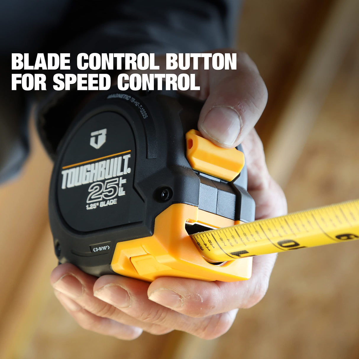 ToughBuilt - 25' ProBlade™ Tape Measure w/Blade Control Features, Easy-to-Read 1.25” Width Blade w/Double-Sided High Contrast Markings - (TB-H2-T-12225) ToughBuilt