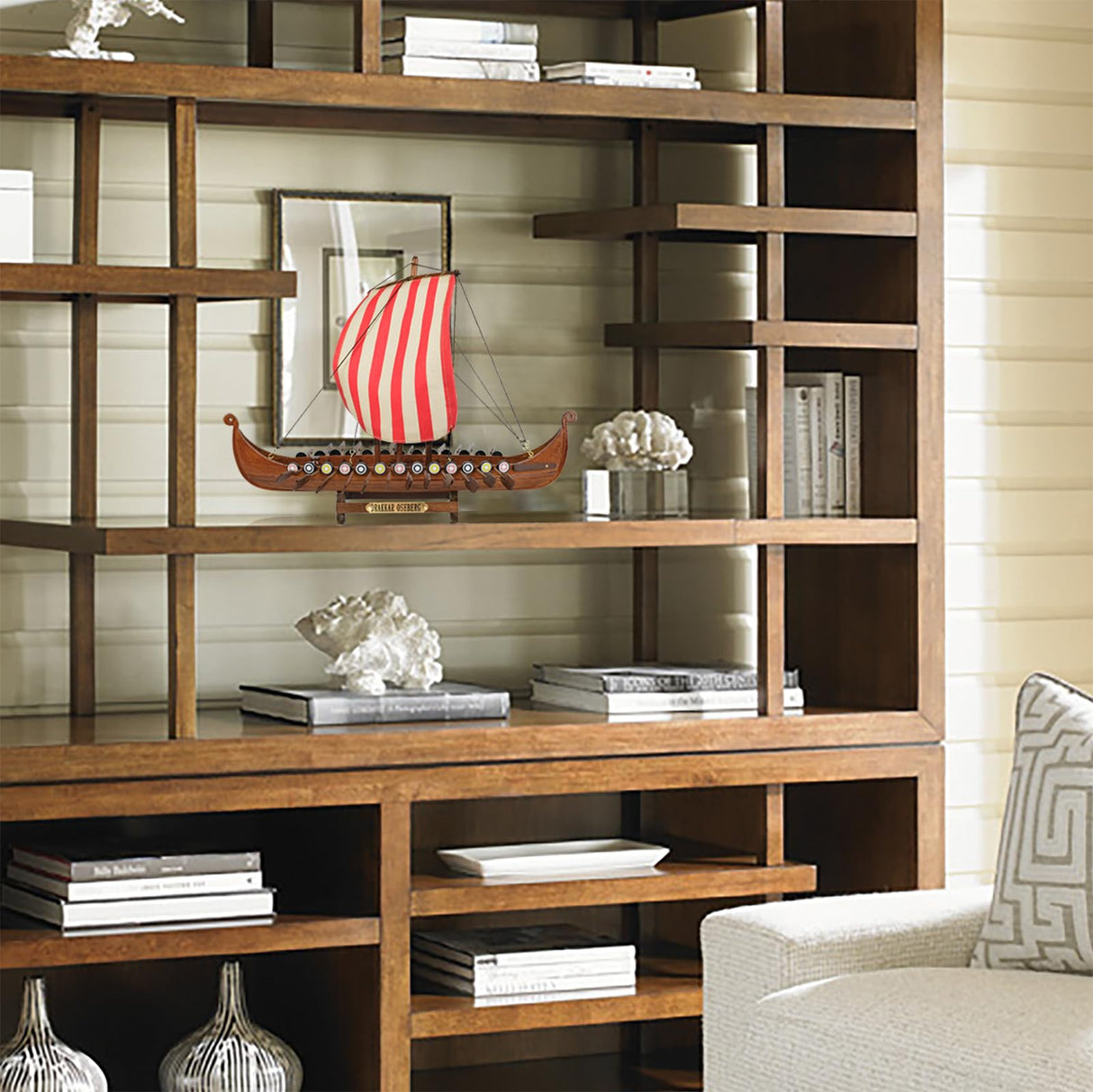 SAILINGSTORY Wooden Viking Ship Model Drakkar Oseberg 1/60 Scale Replica Scandinavian Dragon Longship Model HOME DECOR SAILINGSTORY