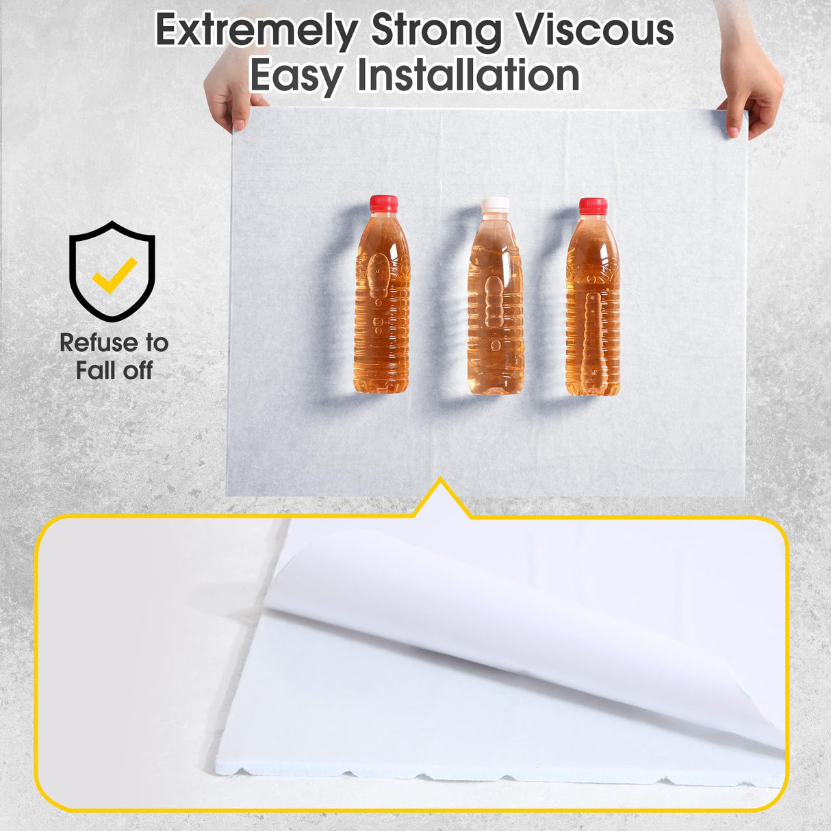 Coume 5 Pack Large Art Acoustic Panels Sound Absorbing 47x23.6x0.4 Inch Self Adhesive Sound Dampening Panels Noise Reduction Panels Decorative Sound Proof Wall Panels for Home Office Studio (White) Coume