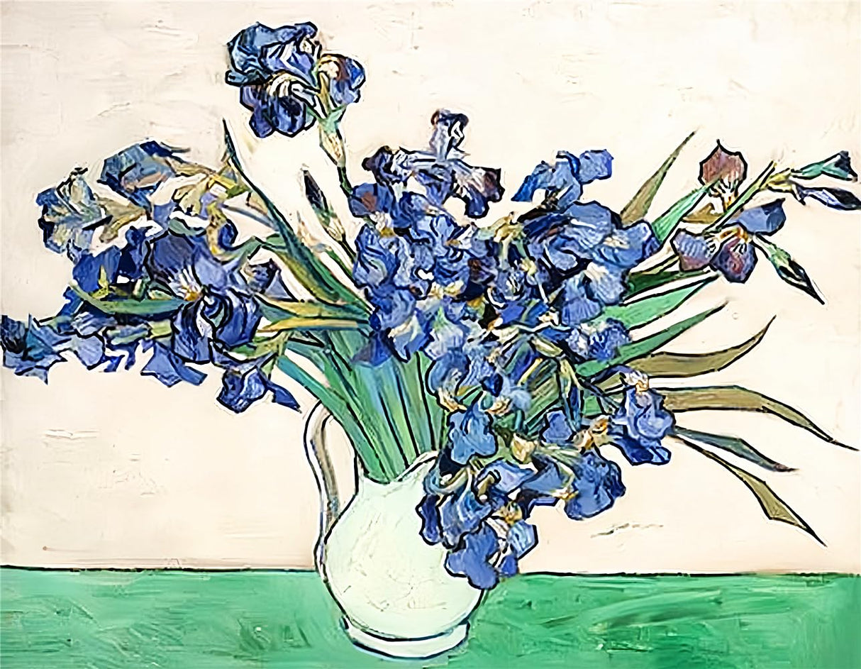 NIHO-JIUMA Diamond Painting Kits Irises, DIY 5D Full Drill Diamond Art Gift for Adult/Teen, Home Decoration (30 X 40 cm / 12 X 16 inches) NIHO-JIUMA