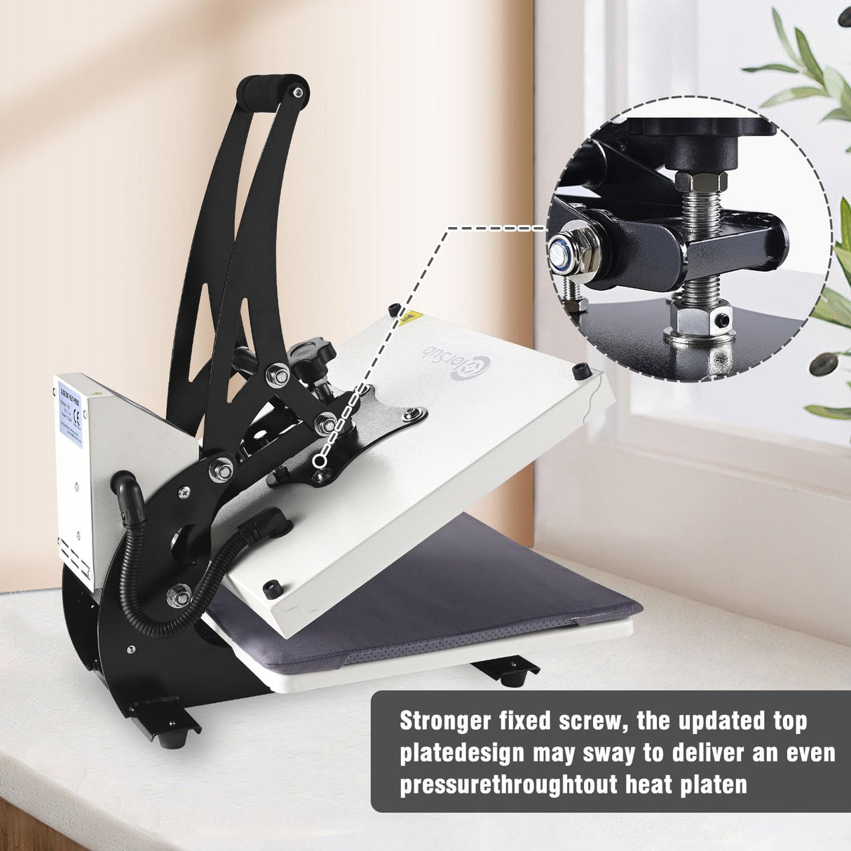 ColorSub Heat Press 15x15 inch Industrial Quality Heat Press Machine with Slide Out Drawer, Heat Press Machine for T Shirts, White ColorSub
