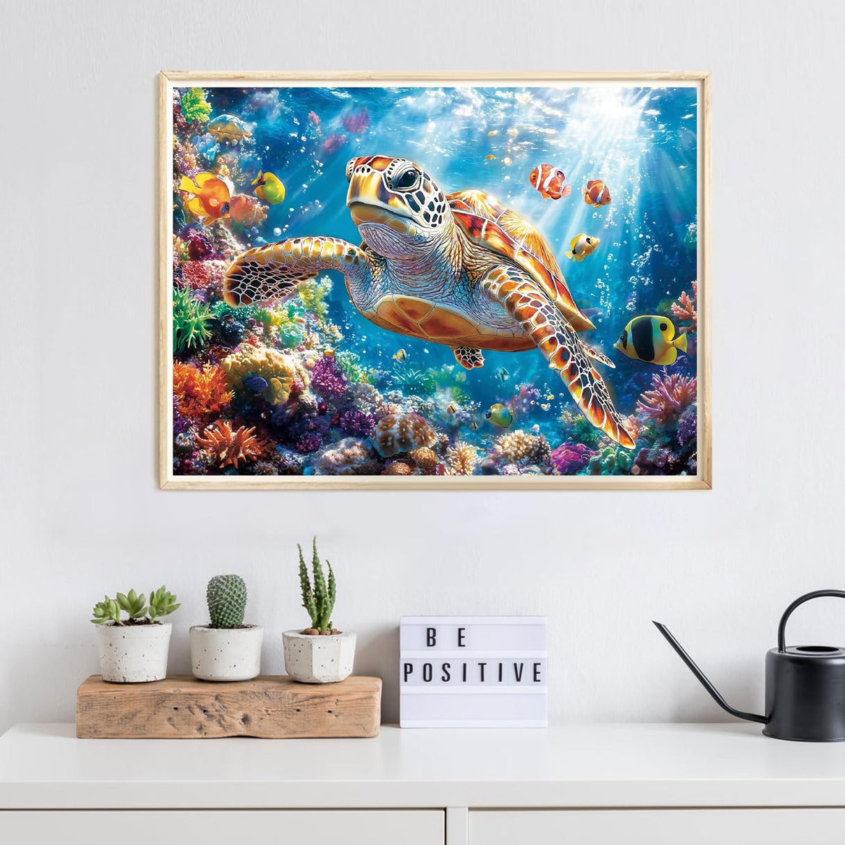 Diamond Art Kits for Adults Beginner- Sea Turtle DIY Modern Diamond Painting Kits 5D Diamond Dots Gem Art Crafts with Tools- Round Full Drill Funny Crafts for Home Wall Decor&Gift-12x16 inch Fairyland JinWenn