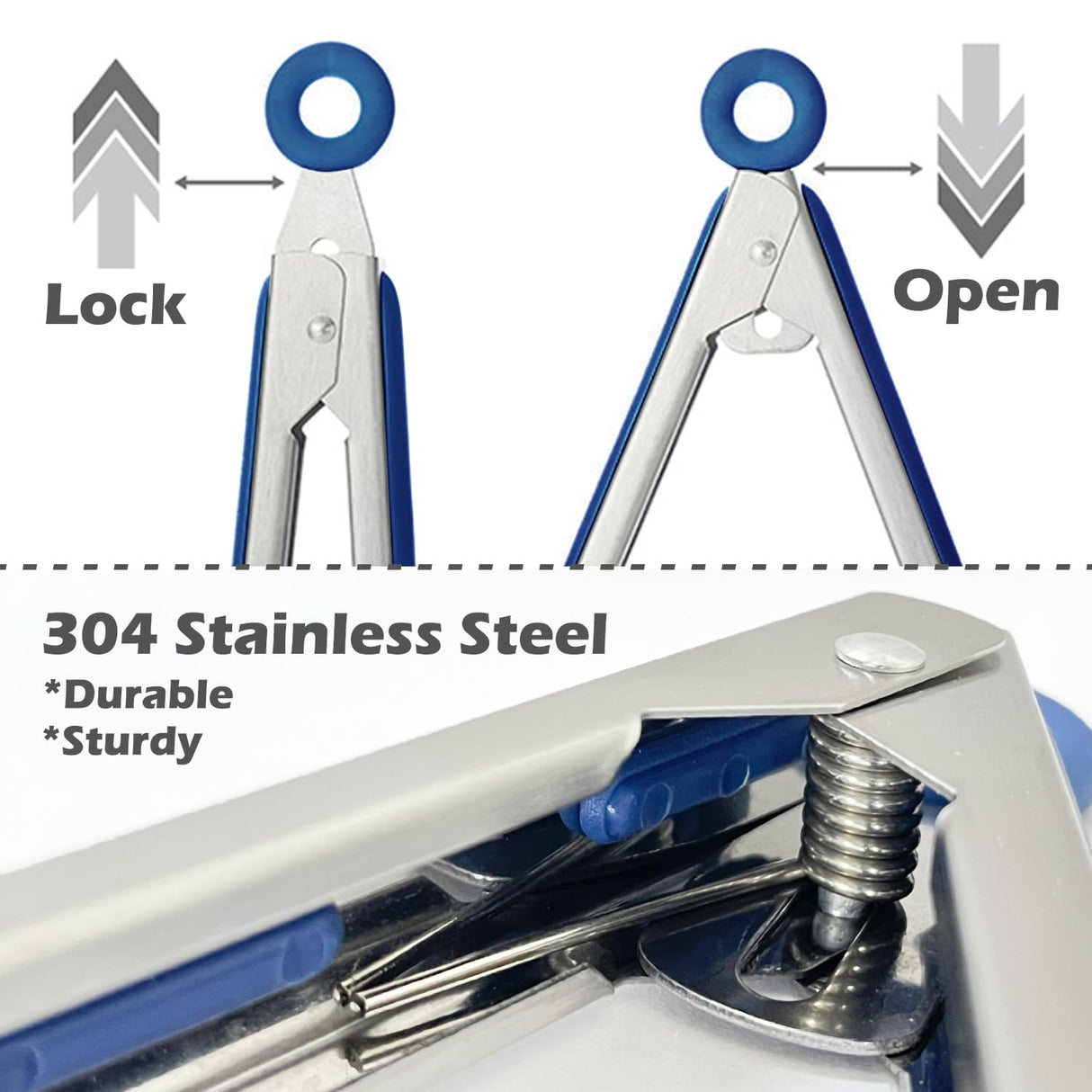 9" Kitchen Tongs, 3Pcs Tongs for Cooking with Silicone Tips, Food Grade Small Silicone Tongs, Mini Serving Tongs for BBQ Salad(Gradient Blue) TOWINGO